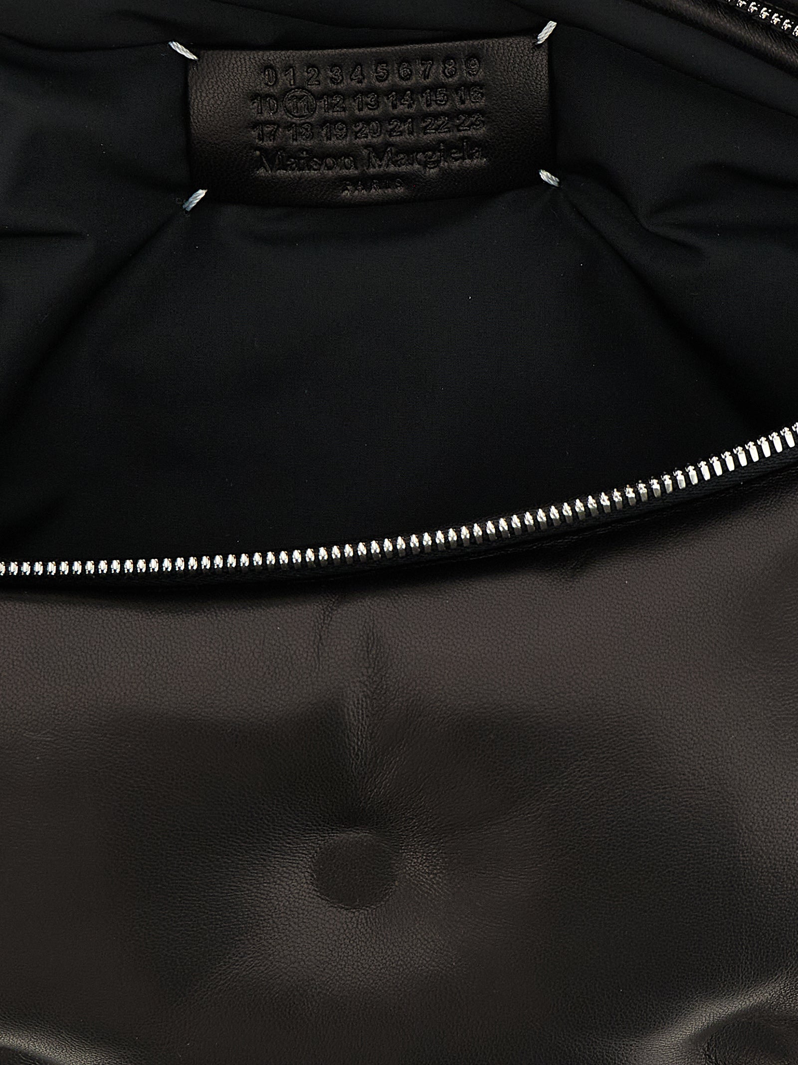 Maison Margiela Schwarze Lammleder Umhängetasche