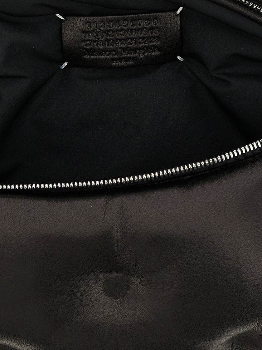 Maison Margiela Schwarze Lammleder Umhängetasche