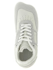 MM6 Maison Margiela Weiße Kalbsleder-Sneaker im Athletic-Look