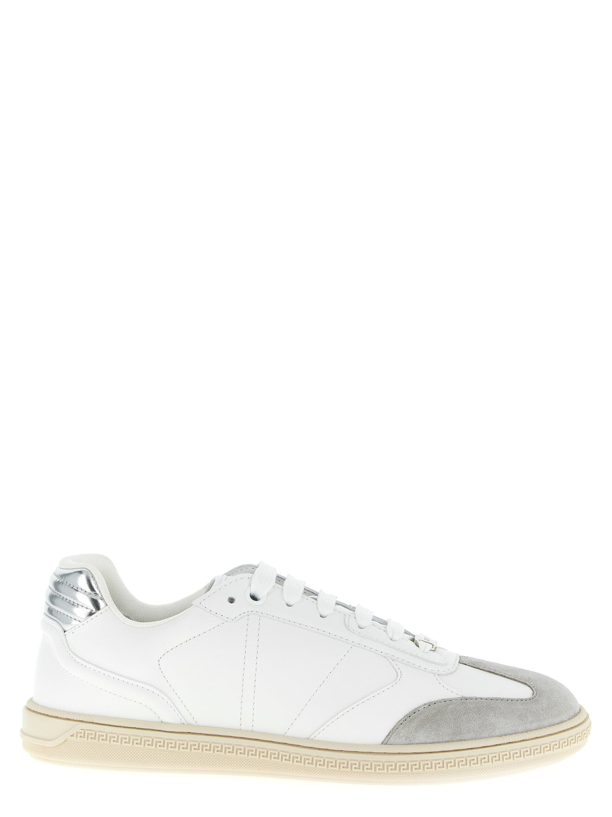 Versace Weiße Kalbsleder Low-Top-Sneaker