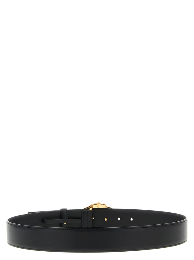 Versace Schwarzer Kalbsleder Gürtel Regular