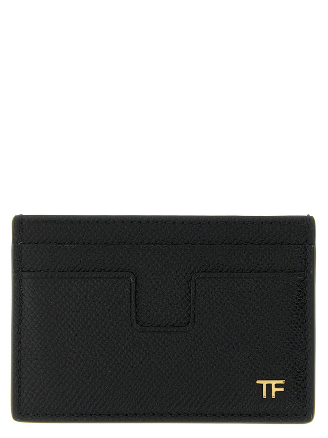 Tom Ford Schwarzer Kalbsleder-Kartenetui