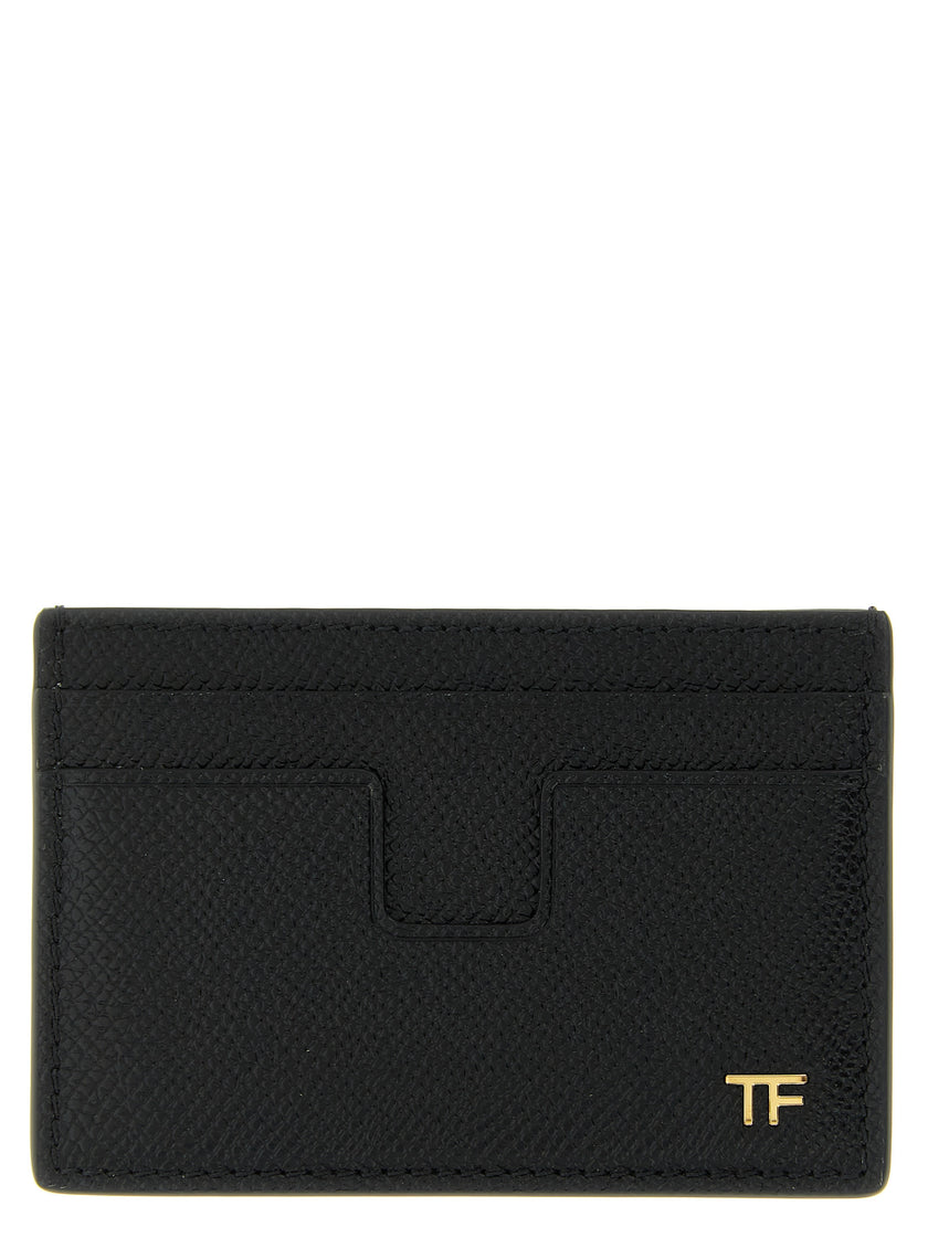 Tom Ford Schwarzer Kalbsleder-Kartenetui