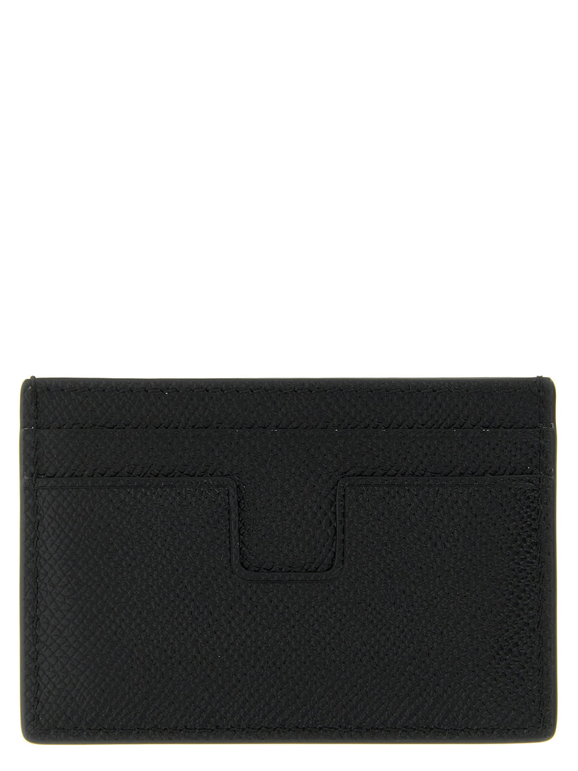 Tom Ford Schwarzer Kalbsleder-Kartenetui
