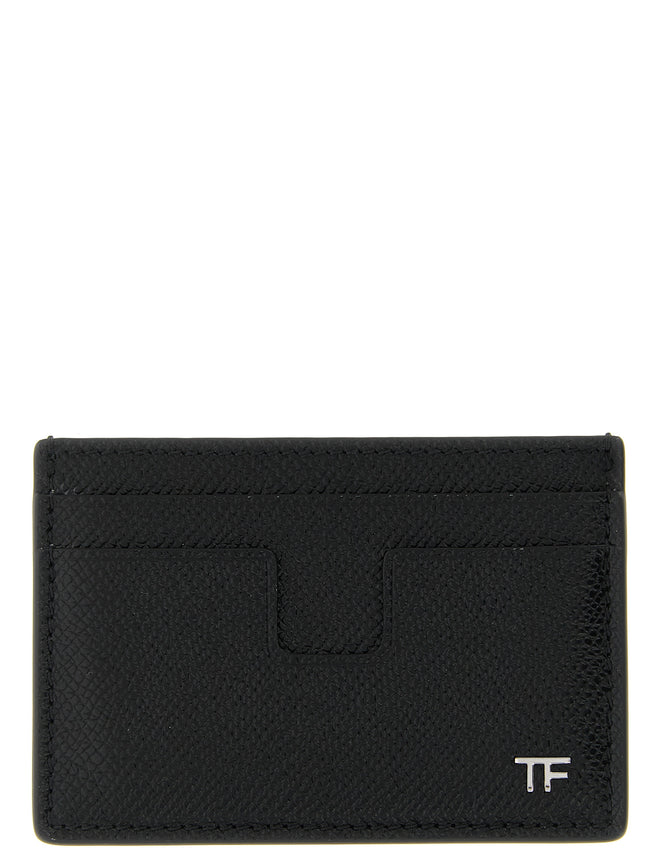 Tom Ford Schwarzer Kalbsleder-Kartenetui