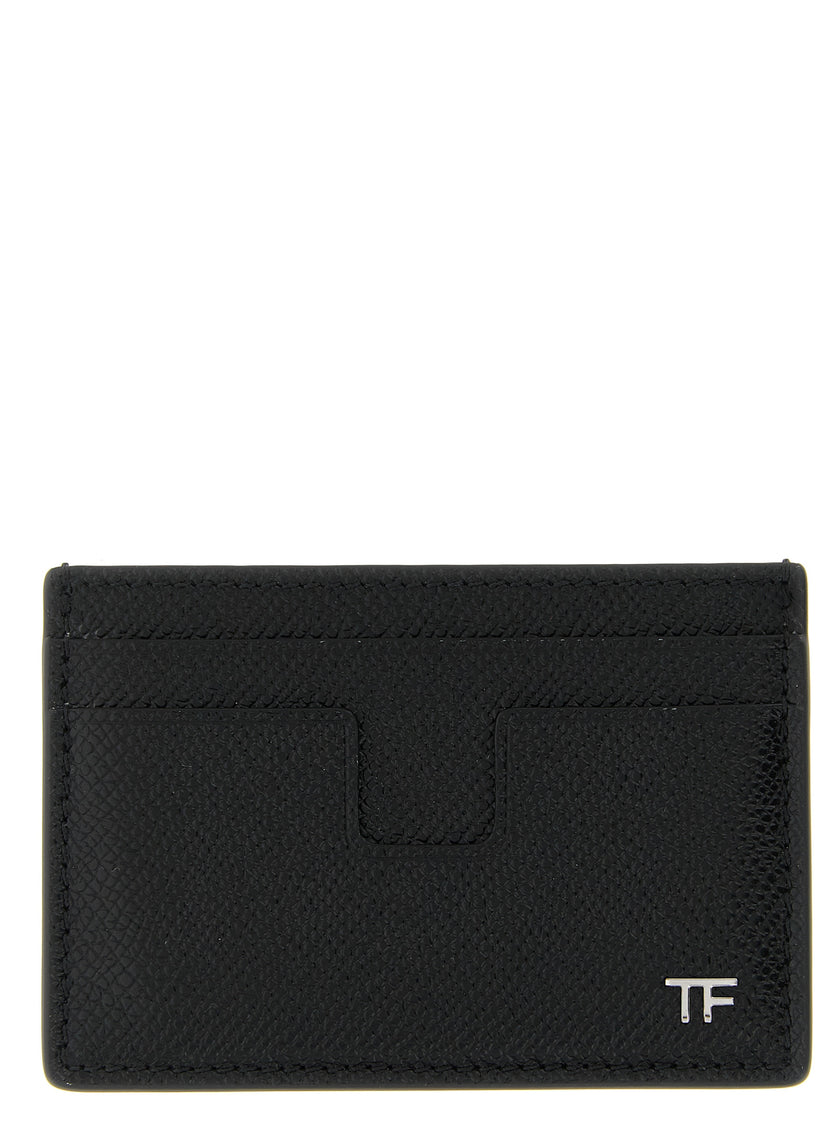 Tom Ford Schwarzer Kalbsleder-Kartenetui