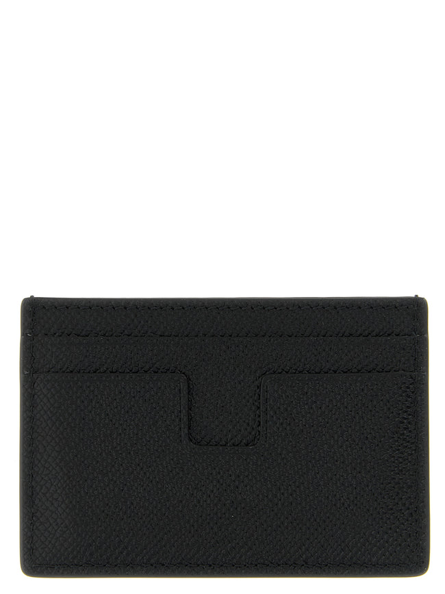 Tom Ford Schwarzer Kalbsleder-Kartenetui