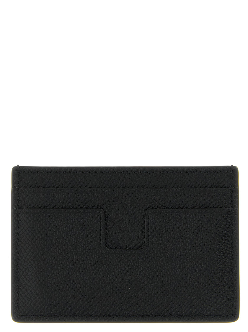 Tom Ford Schwarzer Kalbsleder-Kartenetui