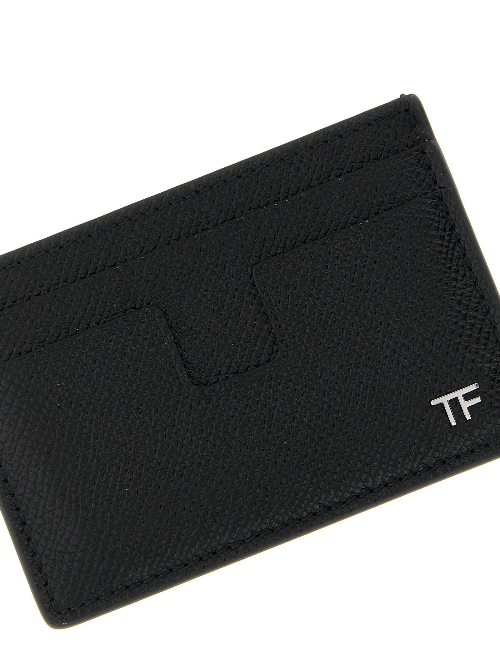 Tom Ford Schwarzer Kalbsleder-Kartenetui