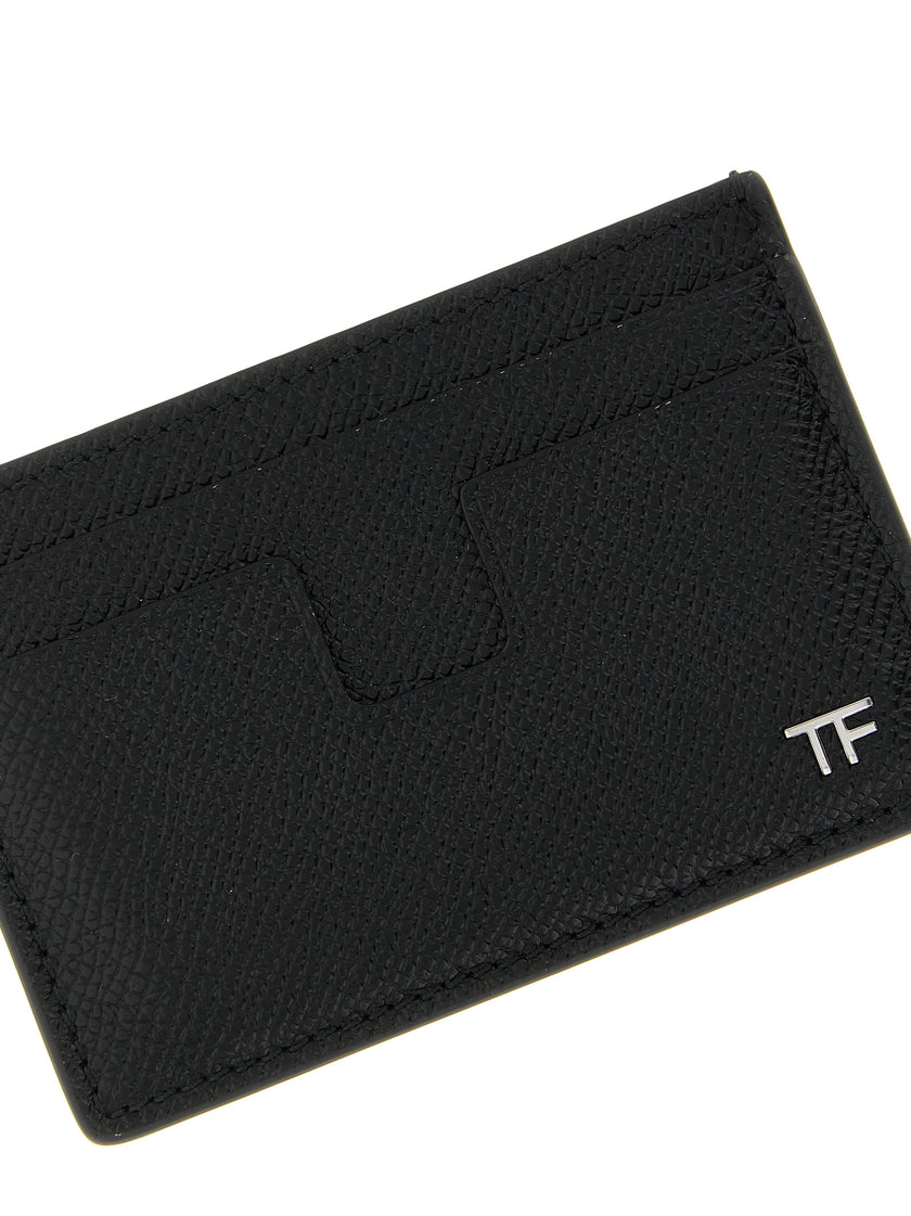 Tom Ford Schwarzer Kalbsleder-Kartenetui