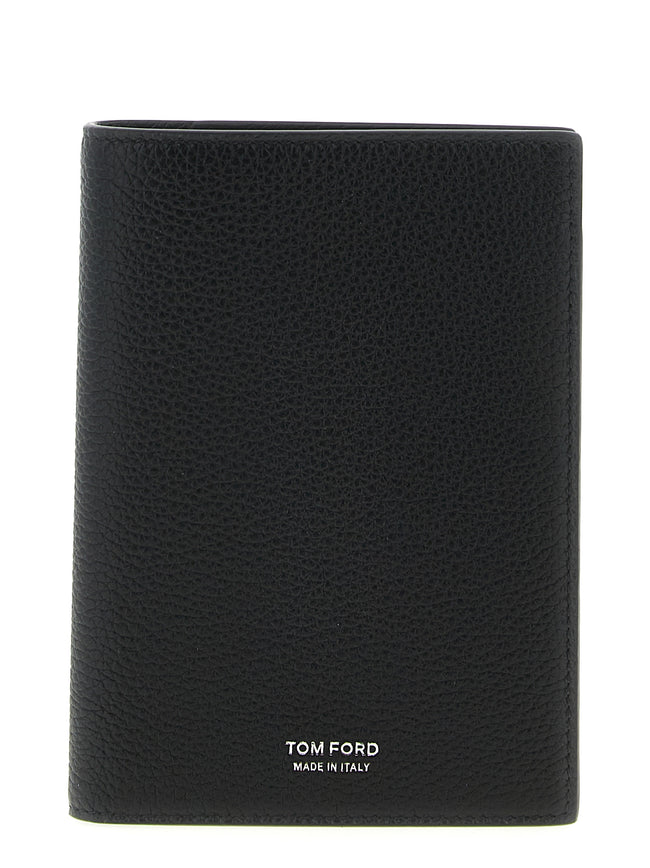 Tom Ford Schwarzes Kalbsleder Portemonnaie