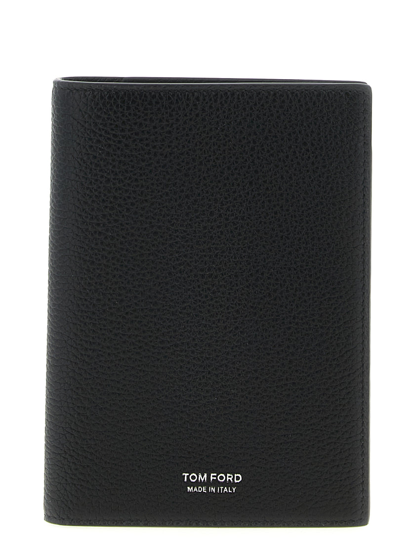 Tom Ford Schwarzes Kalbsleder Portemonnaie