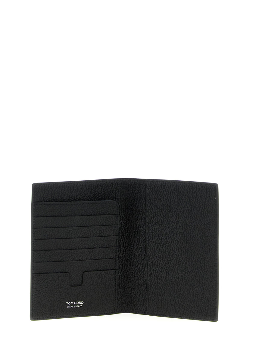 Tom Ford Schwarzes Kalbsleder Portemonnaie