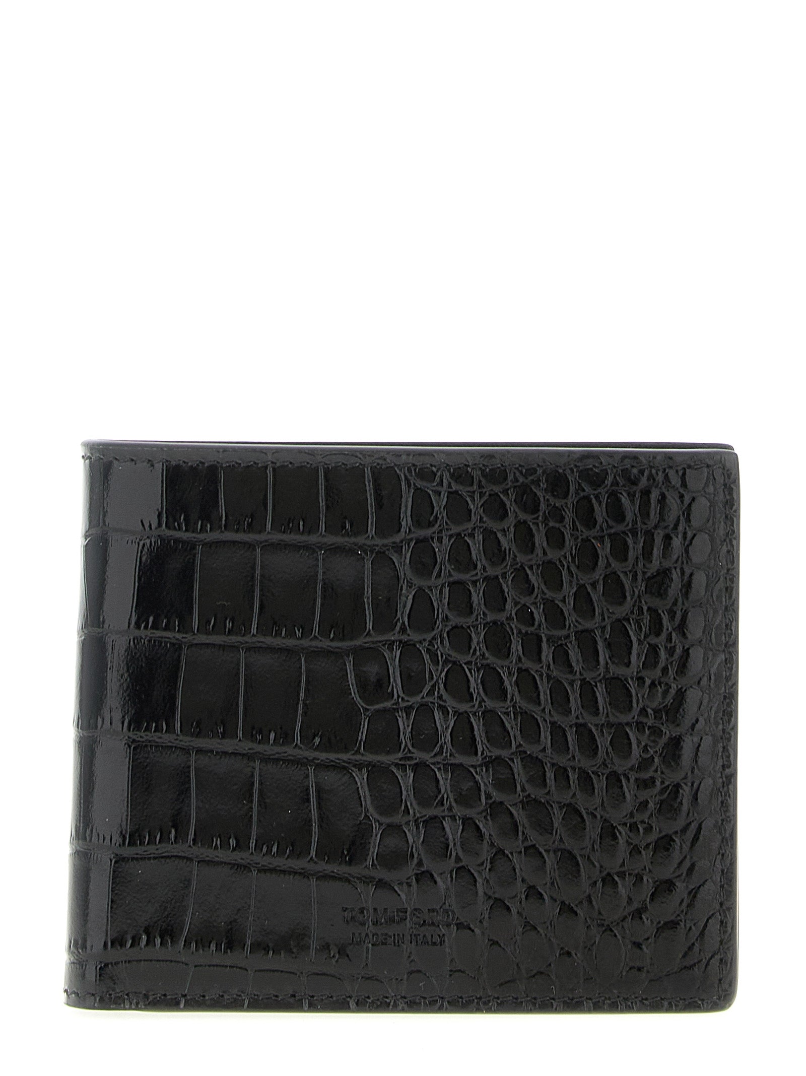 Tom Ford Schwarzes Kalbsleder Portemonnaie