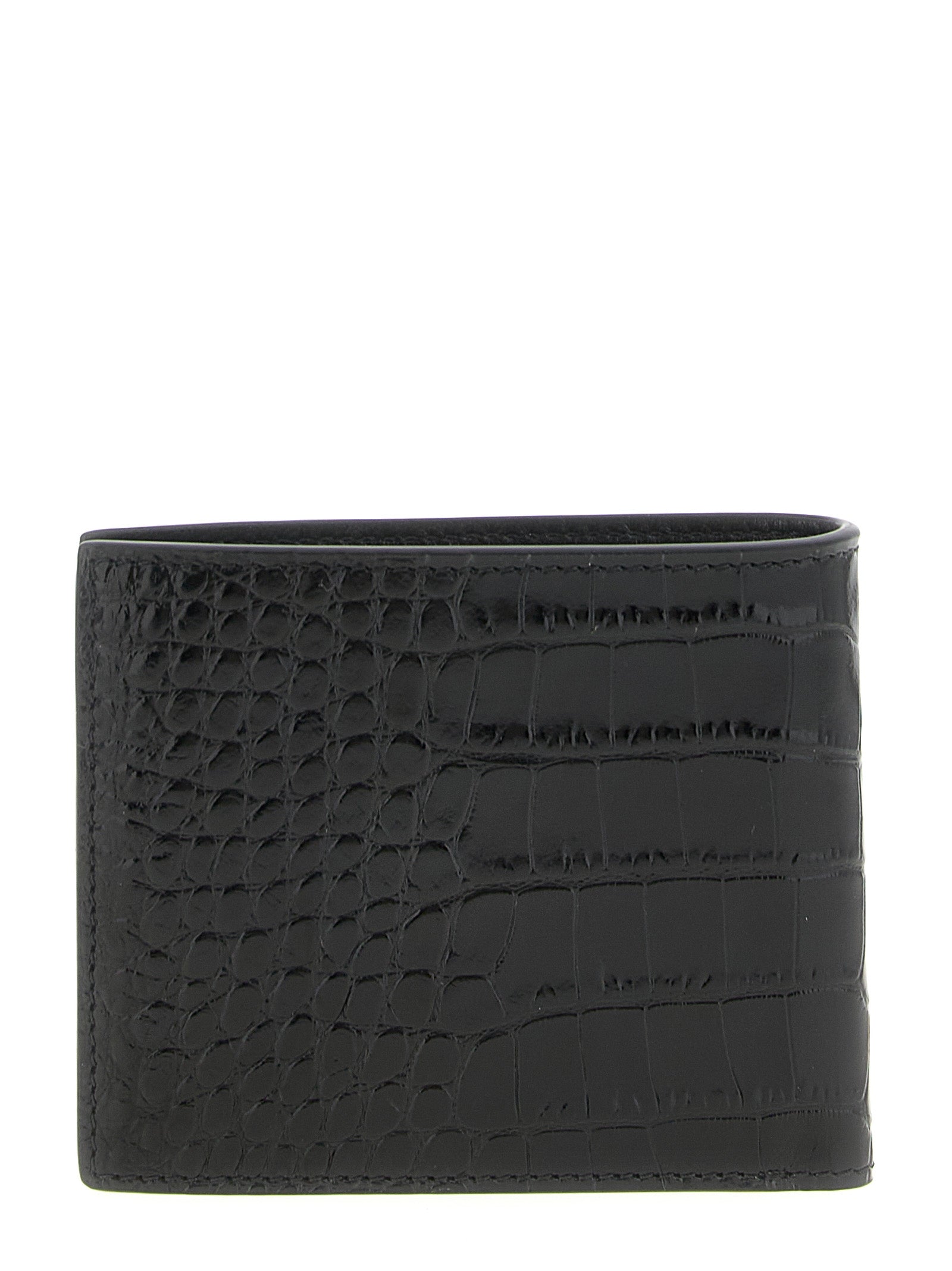 Tom Ford Schwarzes Kalbsleder Portemonnaie