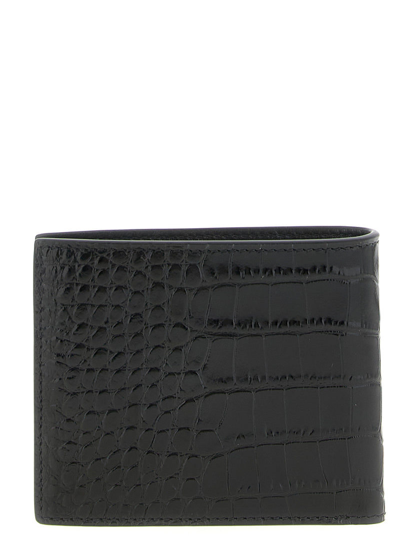 Tom Ford Schwarzes Kalbsleder Portemonnaie