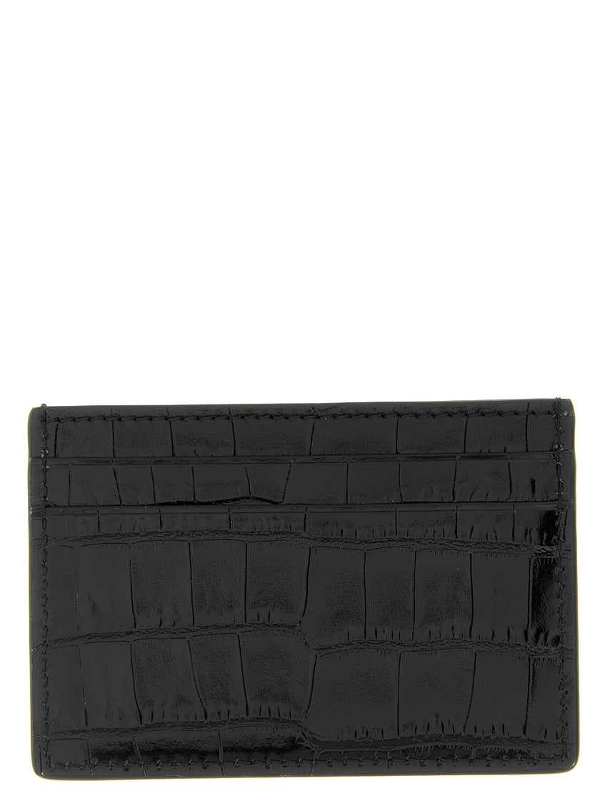 Tom Ford Schwarzer Kalbsleder-Kartenetui