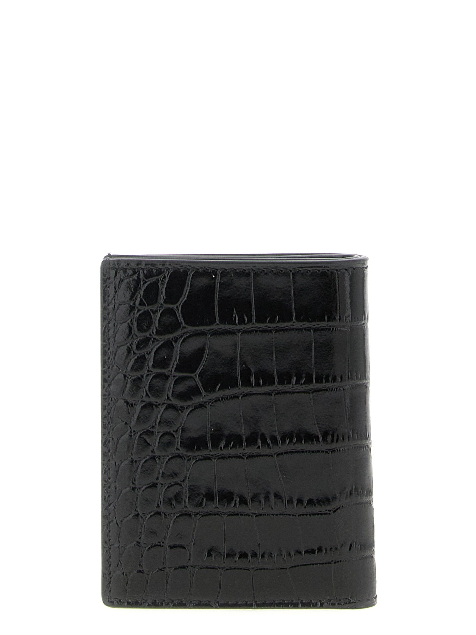 Tom Ford Schwarzer Kalbsleder-Kartenetui