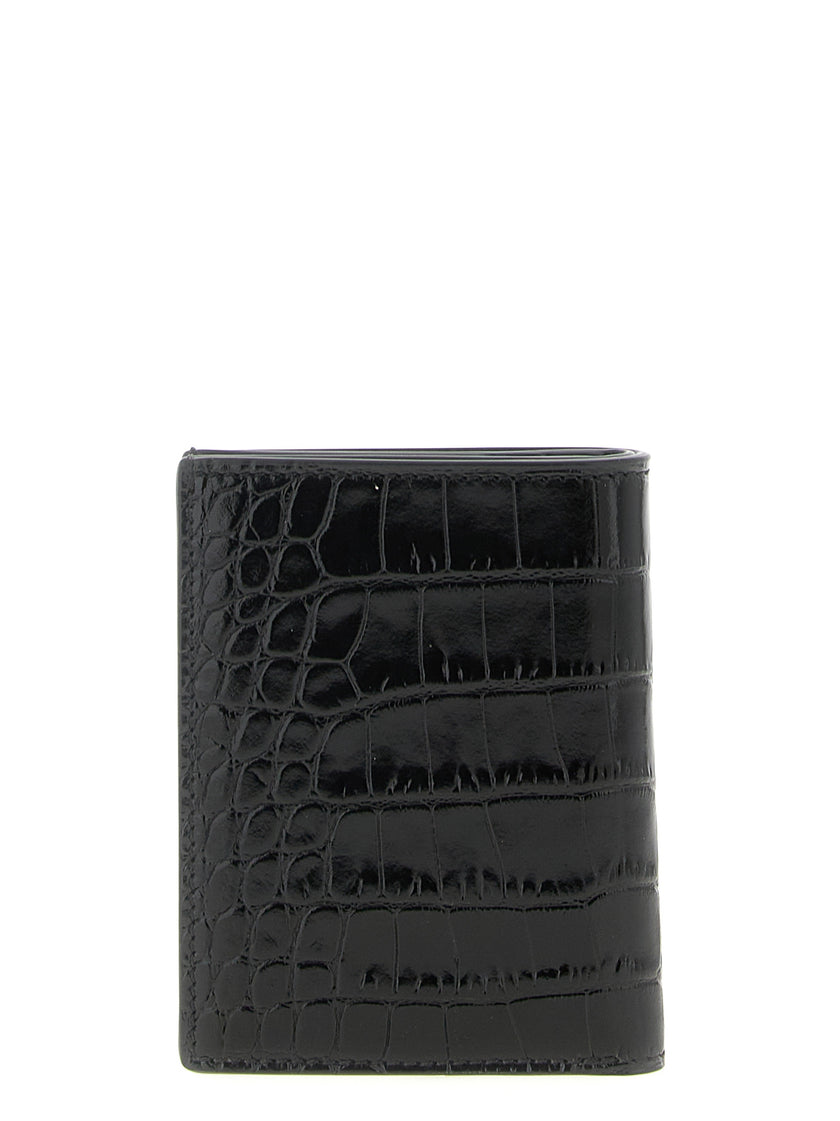 Tom Ford Schwarzer Kalbsleder-Kartenetui