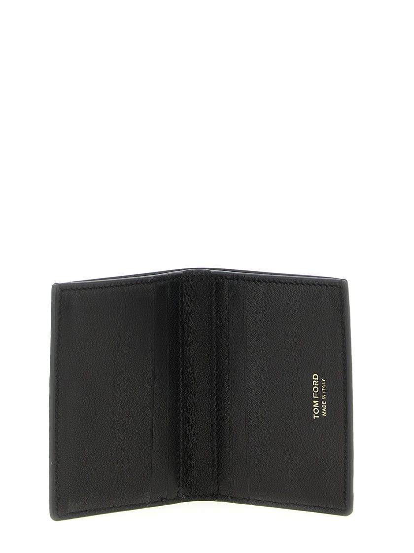 Tom Ford Schwarzer Kalbsleder-Kartenetui