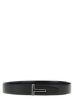 Tom Ford Schwarzer Kalbsleder Gürtel Regular