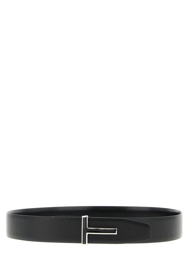 Tom Ford Schwarzer Kalbsleder Gürtel Regular