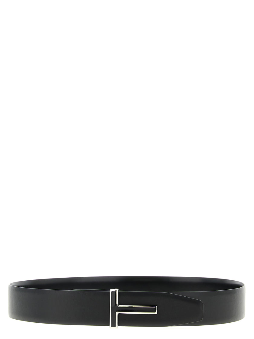 Tom Ford Schwarzer Kalbsleder Gürtel Regular