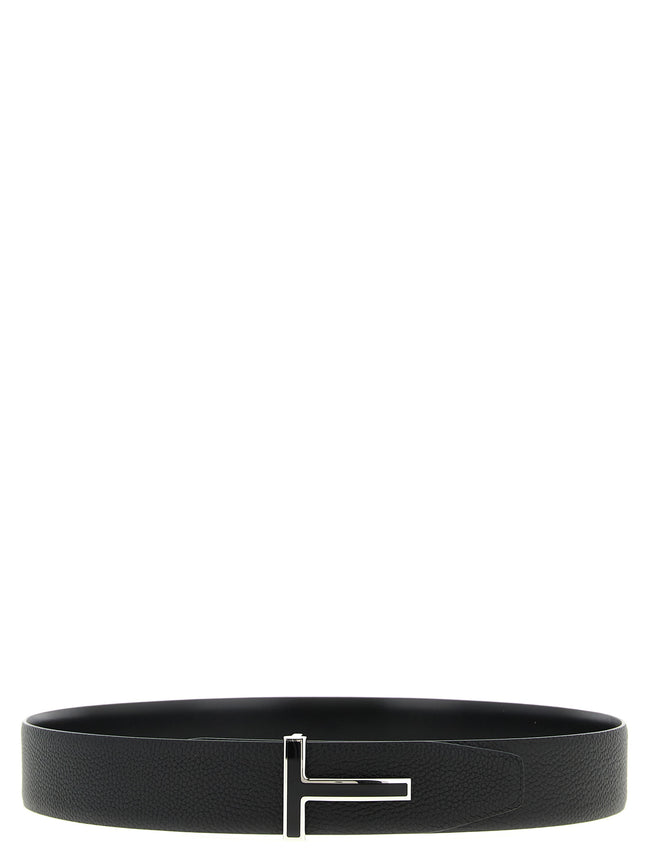 Tom Ford Schwarzer Kalbsleder Gürtel Regular