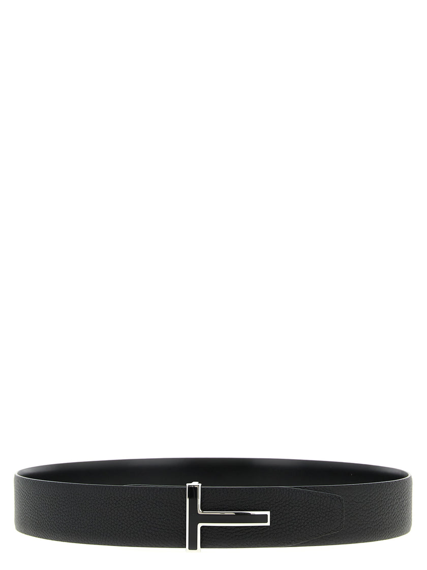 Tom Ford Schwarzer Kalbsleder Gürtel Regular