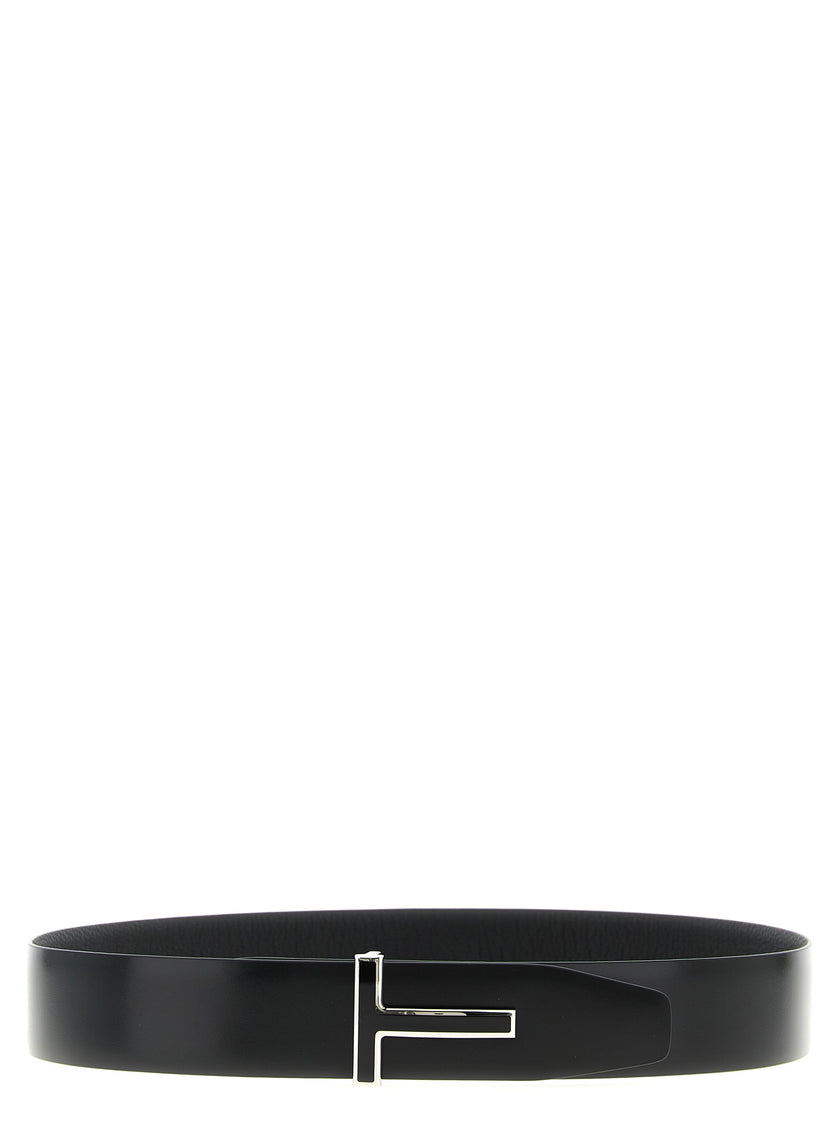 Tom Ford Schwarzer Kalbsleder Gürtel Regular