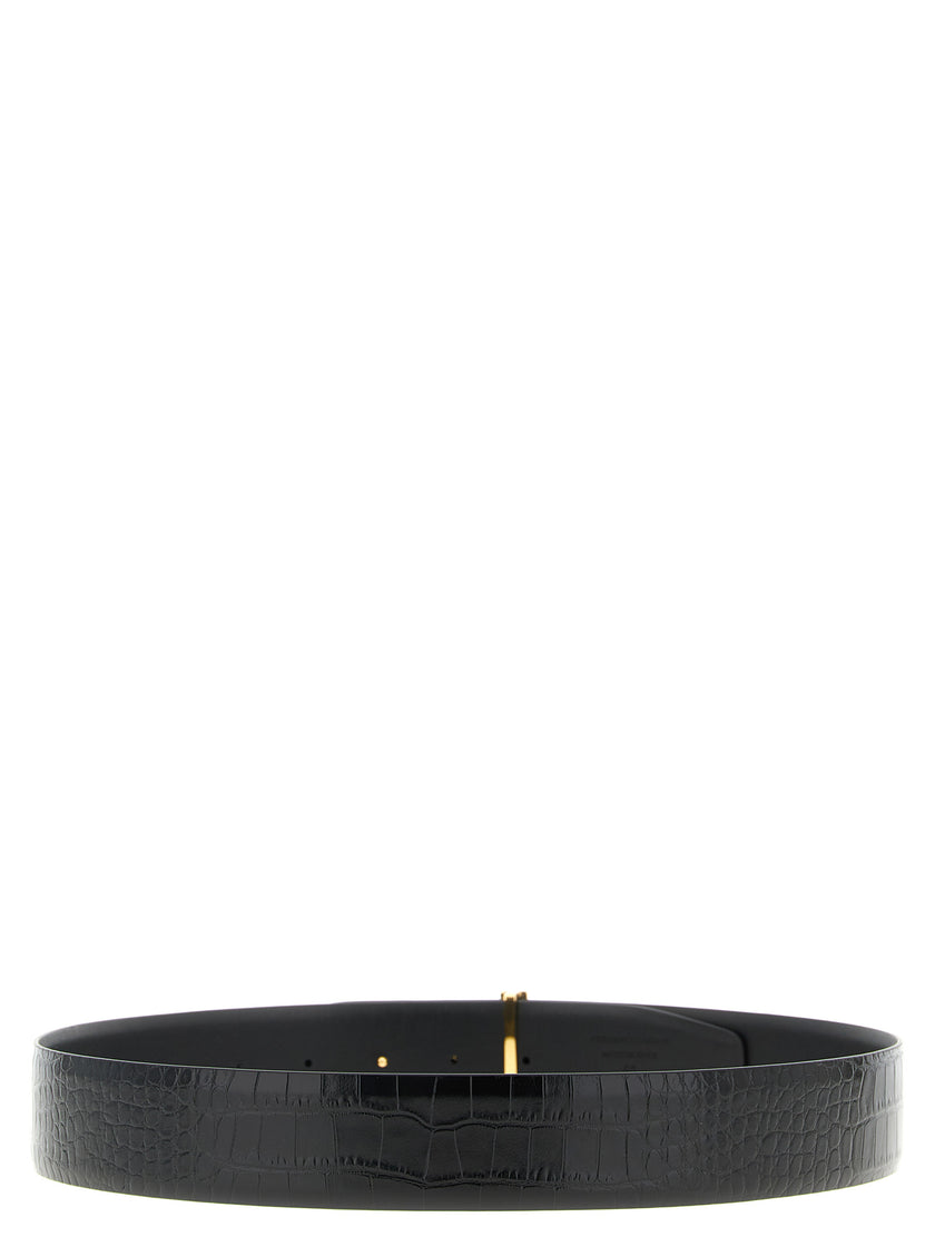 Tom Ford Schwarzer Kalbsleder Gürtel Regular