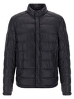 Moncler Blaue Polyamid-Jacke in voller Länge
