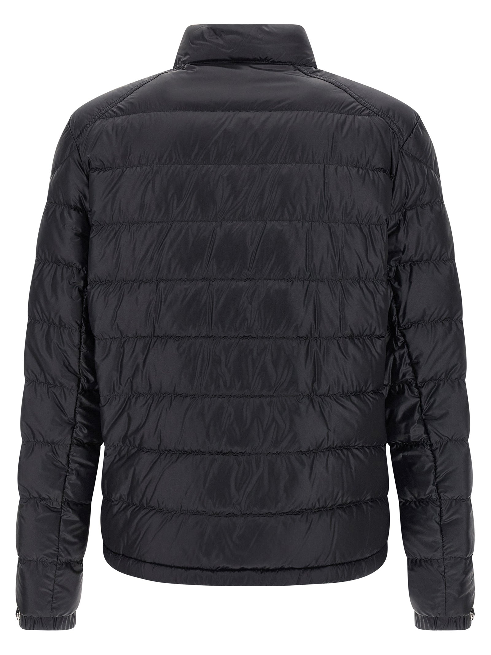 Moncler Blaue Polyamid-Jacke in voller Länge