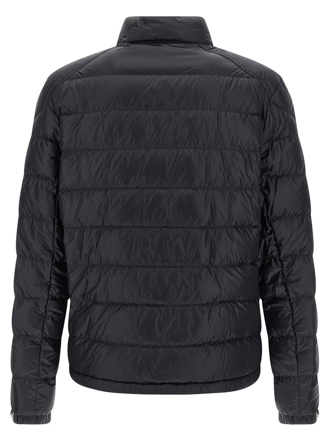 Moncler Blaue Polyamid-Jacke in voller Länge