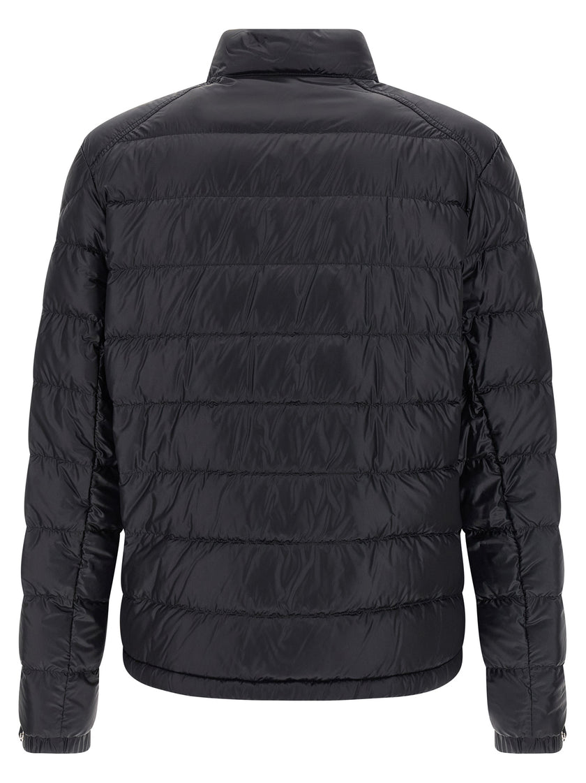 Moncler Blaue Polyamid-Jacke in voller Länge