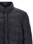 Moncler Blaue Polyamid-Jacke in voller Länge