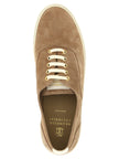 Brunello Cucinelli Beige Kalbsleder Low-Top-Sneaker