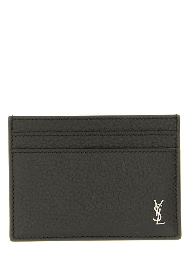 Saint Laurent Braun Kalbsleder Kartenetui