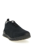 Kiton Schwarze Low-Top-Sneaker aus Baumwolle