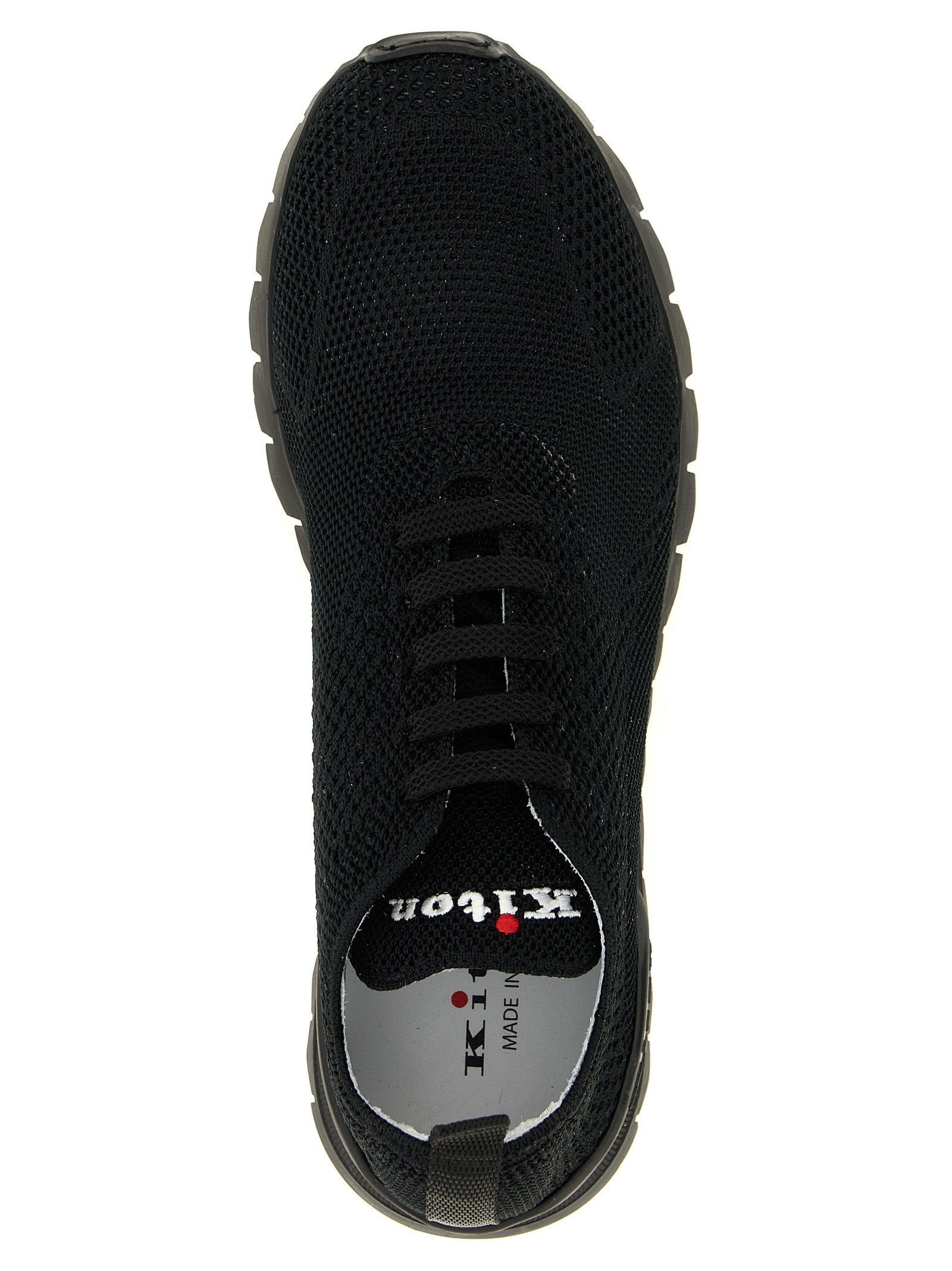 Kiton Schwarze Low-Top-Sneaker aus Baumwolle