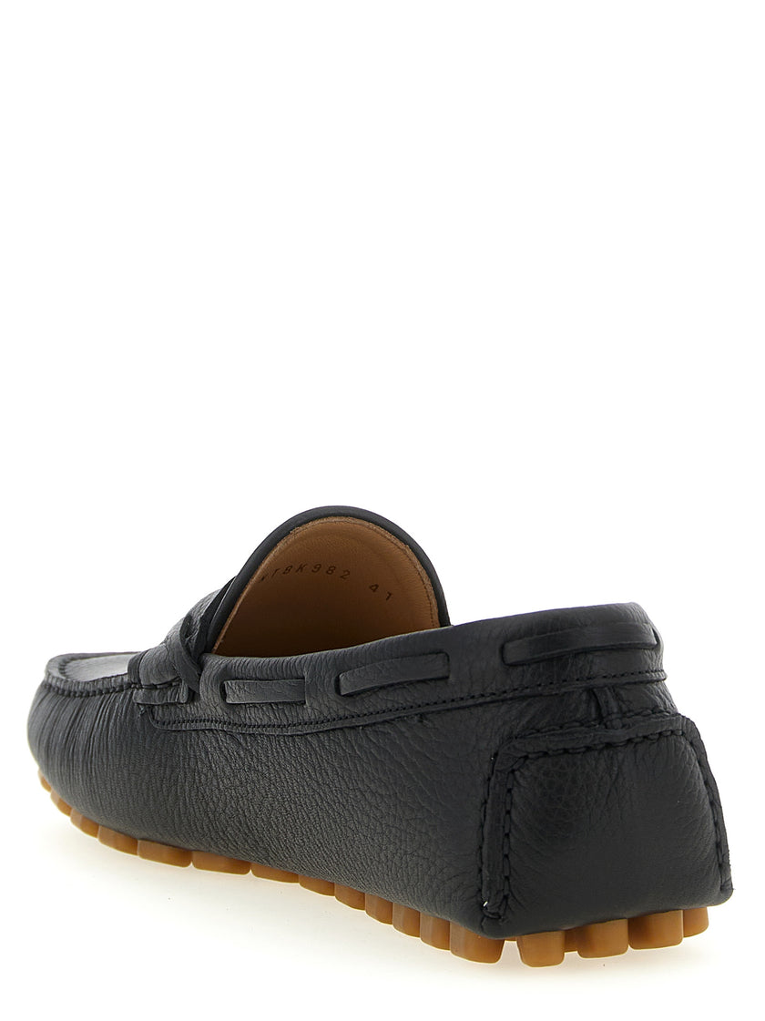 Valentino Garavani Schwarze Loafer aus Kalbsleder zum Hineinschlüpfen