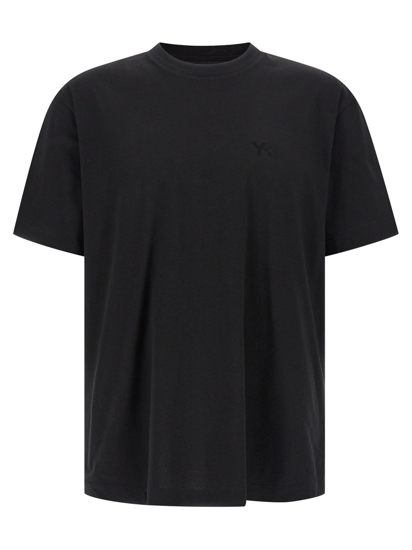 Y-3 Schwarzes Baumwoll-T-Shirt