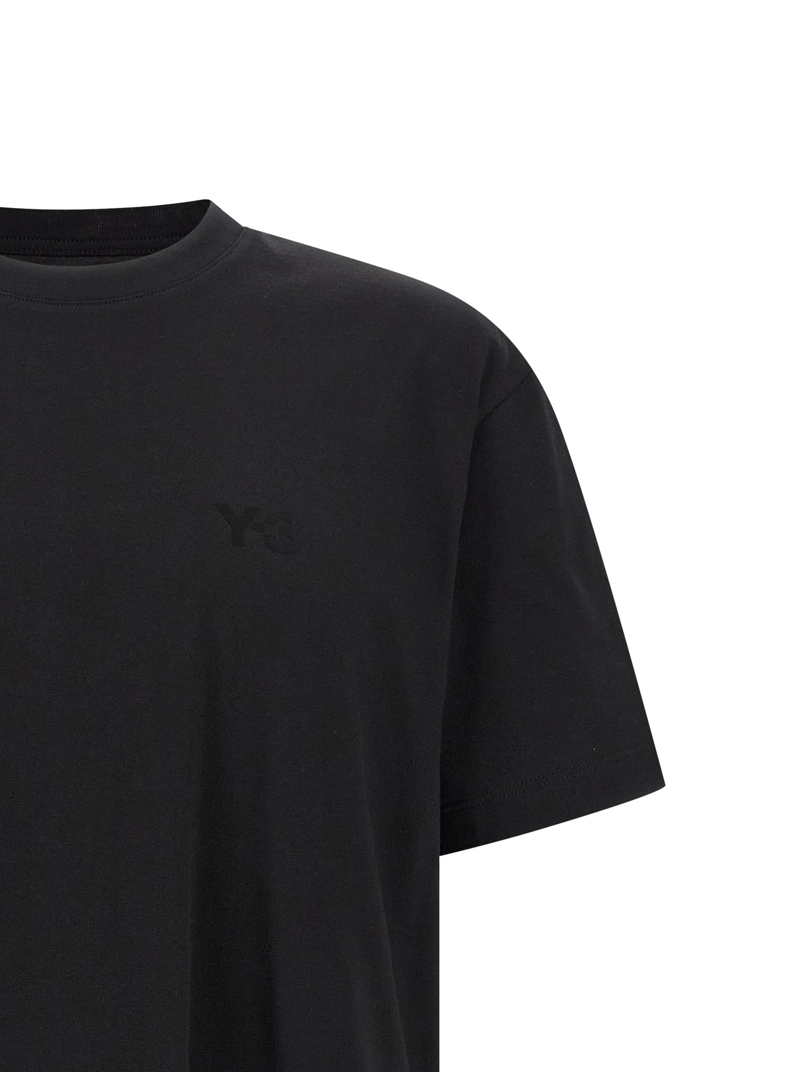 Y-3 Schwarzes Baumwoll-T-Shirt