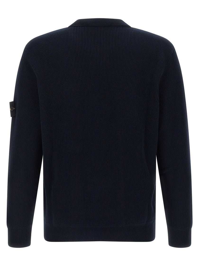 Stone Island Blauer Baumwollcardigan