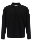 Stone Island Schwarzes Baumwoll-Poloshirt