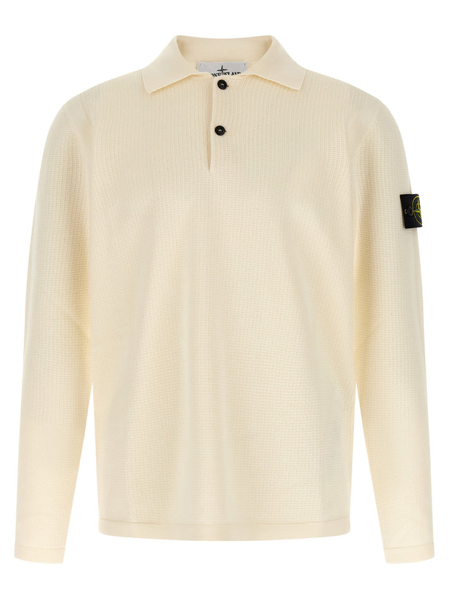 Stone Island Beige Cotton Polo Shirt