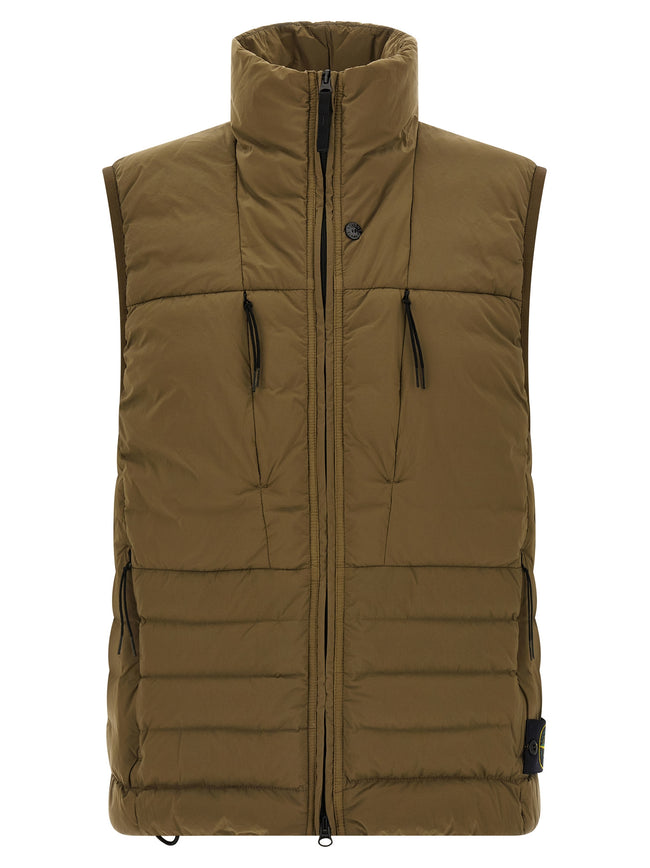 Stone Island Ärmellose Zweifarbige Jacke aus Polyamid