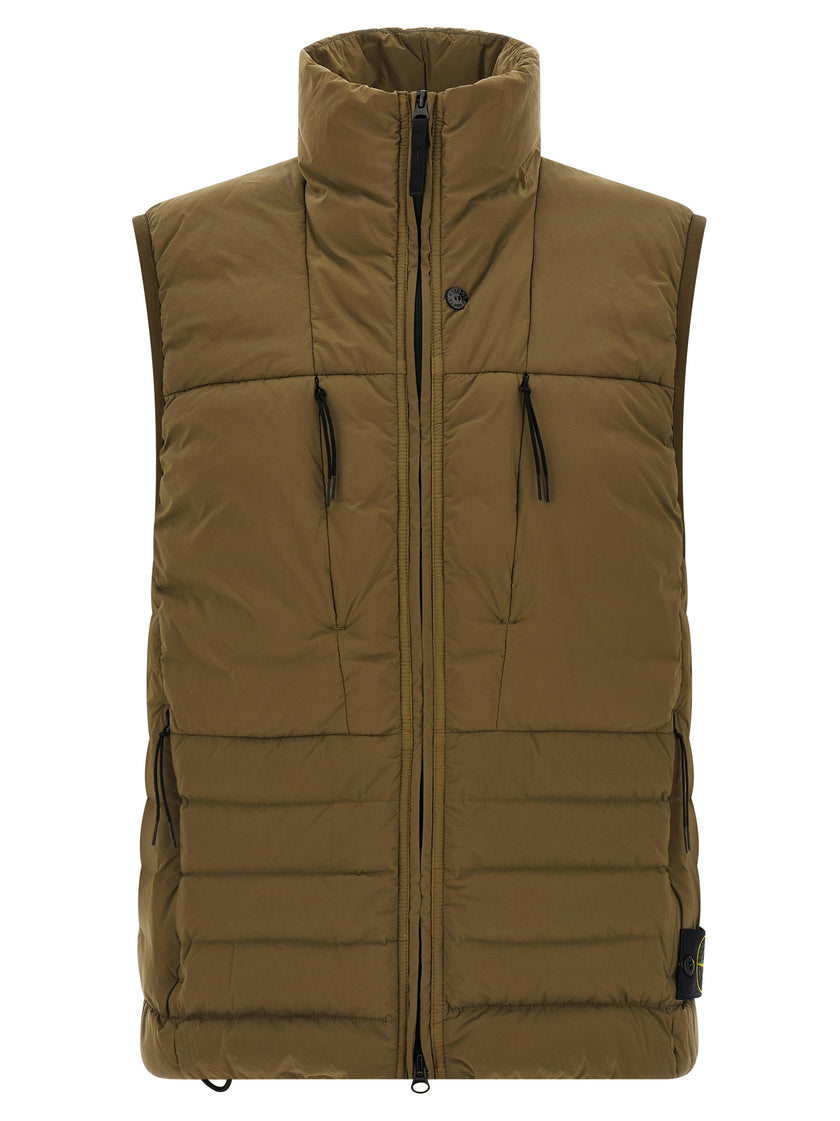 Stone Island Ärmellose Zweifarbige Jacke aus Polyamid