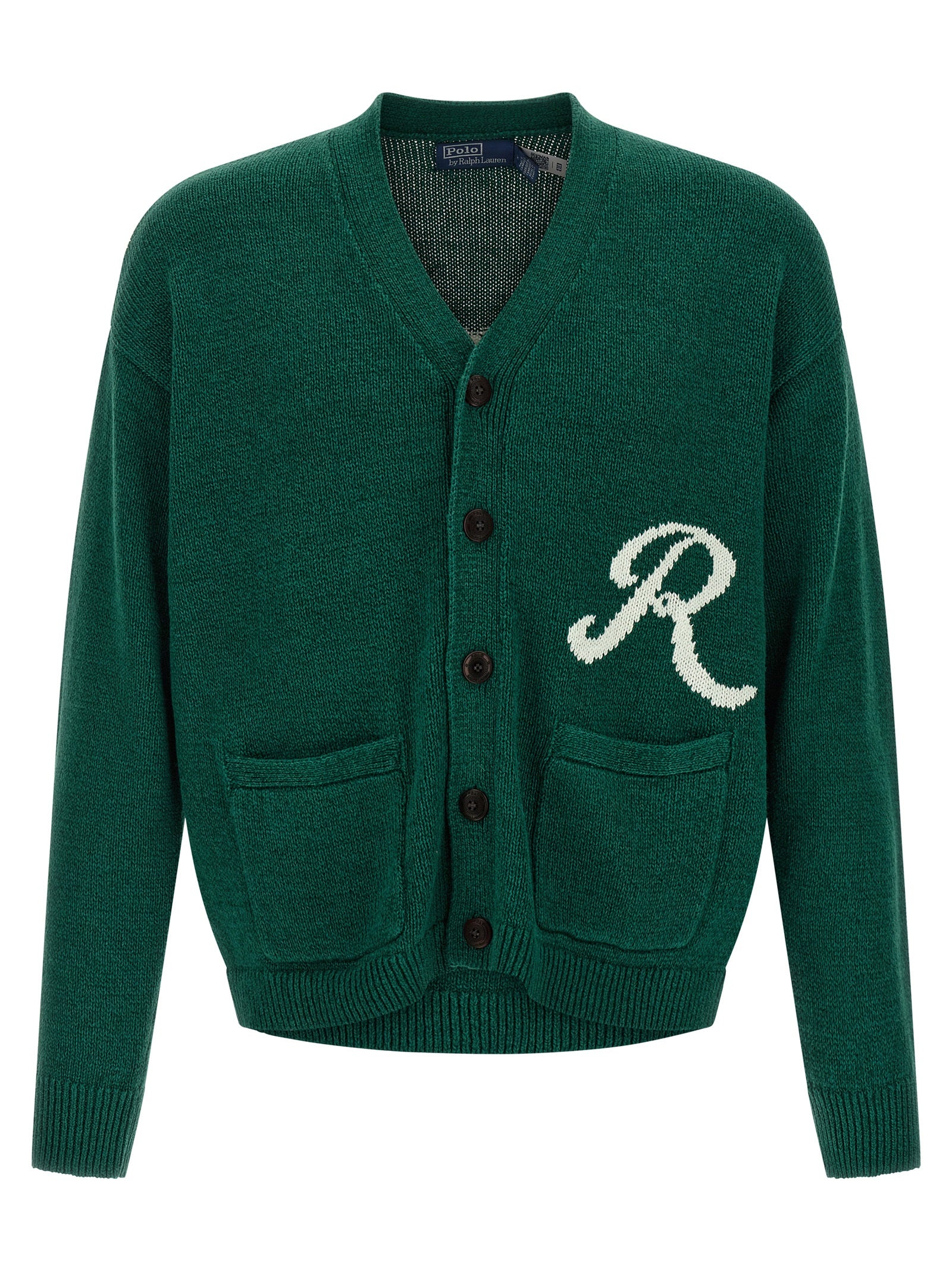 Polo Ralph Lauren Zweifarbige Leinenstrickjacke