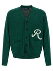 Polo Ralph Lauren Zweifarbige Leinenstrickjacke